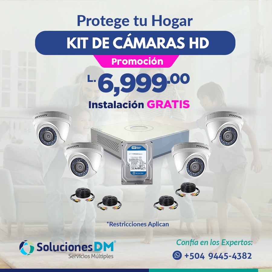 Promocion 4 Camaras Hikvision 720 Full Hd