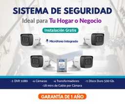 [Promocionkit41080] Promocion De 4 Cámaras FULL COLORVU 24/7 MICROFONO Hikvision